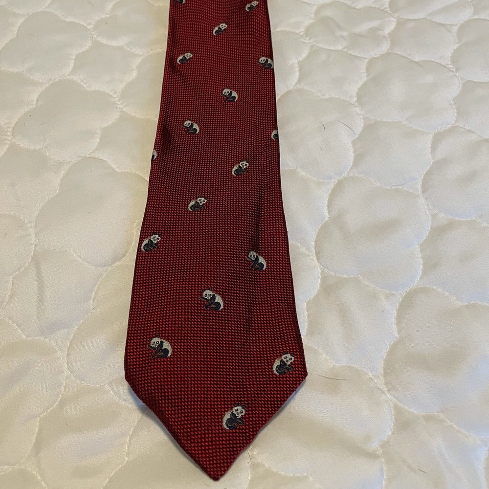 J Press Red Panda Print Tie